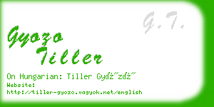 gyozo tiller business card